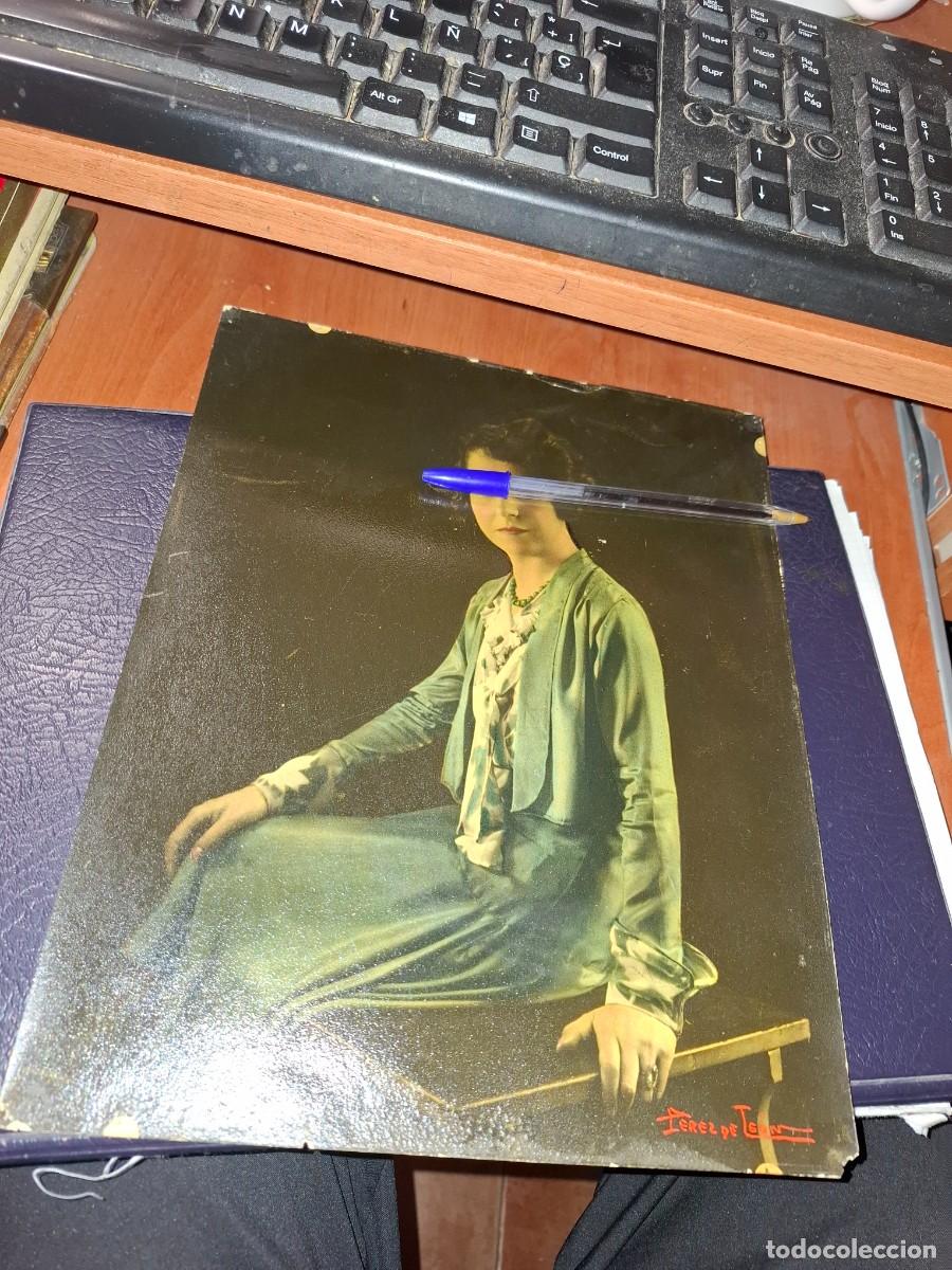 Fotograf&iacute;a antigua: Retrato antiguo de se&ntilde;ora. Autor Perez De Leon.