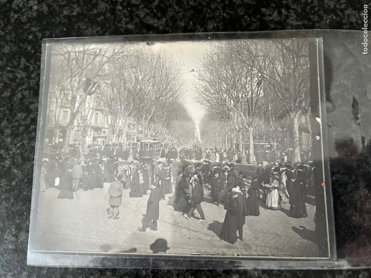 Fotograf&iacute;a antigua: foto antigua 12x9 ctms. Rambla de Barcelona