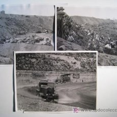 Coleccionismo deportivo: CARRERAS DE COCHES EN EL CAMPO. 1950. LOTE 3 FOTOGRAFIAS