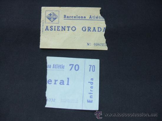 Coleccionismo deportivo: 2 ENTRADAS  -  BARCELONA ATL&Eacute;TICO - - Foto 1