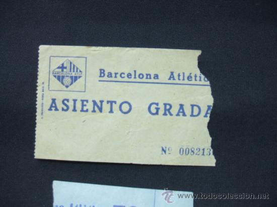 Coleccionismo deportivo: 2 ENTRADAS  -  BARCELONA ATL&Eacute;TICO - - Foto 2