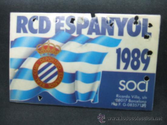 Sports collectibles: R.C.D ESPANYOL - SOCI ANY 1989 -