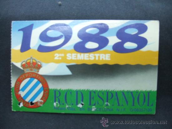 Sports collectibles: R.C.D ESPANYOL - SEGON SEMESTRE - 1988 -