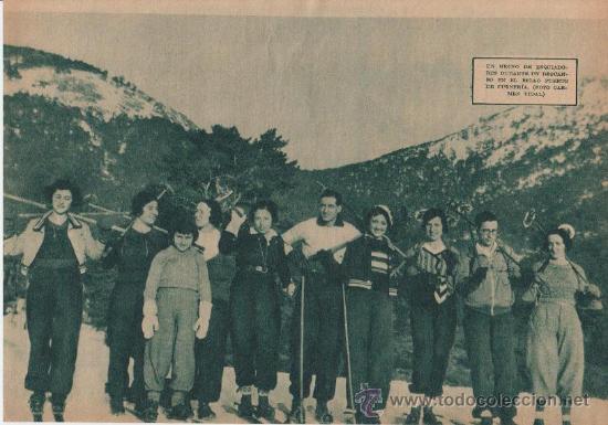Coleccionismo deportivo: ESQU&Iacute;. SIERRA DE GUADARRAMA. PUERTO DE FUENFR&Iacute;A. 1933. HOJA DE REVISTA.