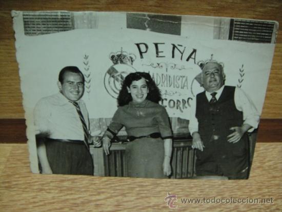 Collectionnisme sportif: pe&ntilde;a madridista cascorro - foto valdivia - a&ntilde;o 1956 - 11 x 8