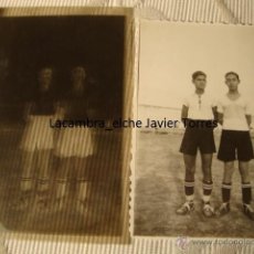 Coleccionismo deportivo: FOTOGRAFIA INEDITA DE FUTBOL JUGADOR ELCHE CON SU NEGATIVO ORIGINAL, CAMPO ALTABIX, AÑOS 40