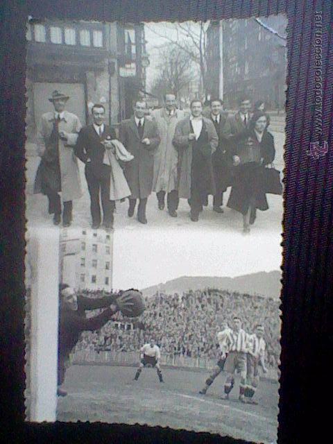 Collectionnisme sportif: foto tama&ntilde;o postal FUTBOL Ath Bilbao Sello trasera informaciones ELORZA  *b47