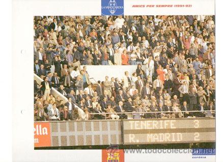 Sports collectibles: LAMINA FICHA - F.C. BARCCELONA - EL GRAN ALBUM DEL BAR&Ccedil;A -N&ordm; 57 - AMICS  SEMPRE 1991-92 - VANGUARDIA