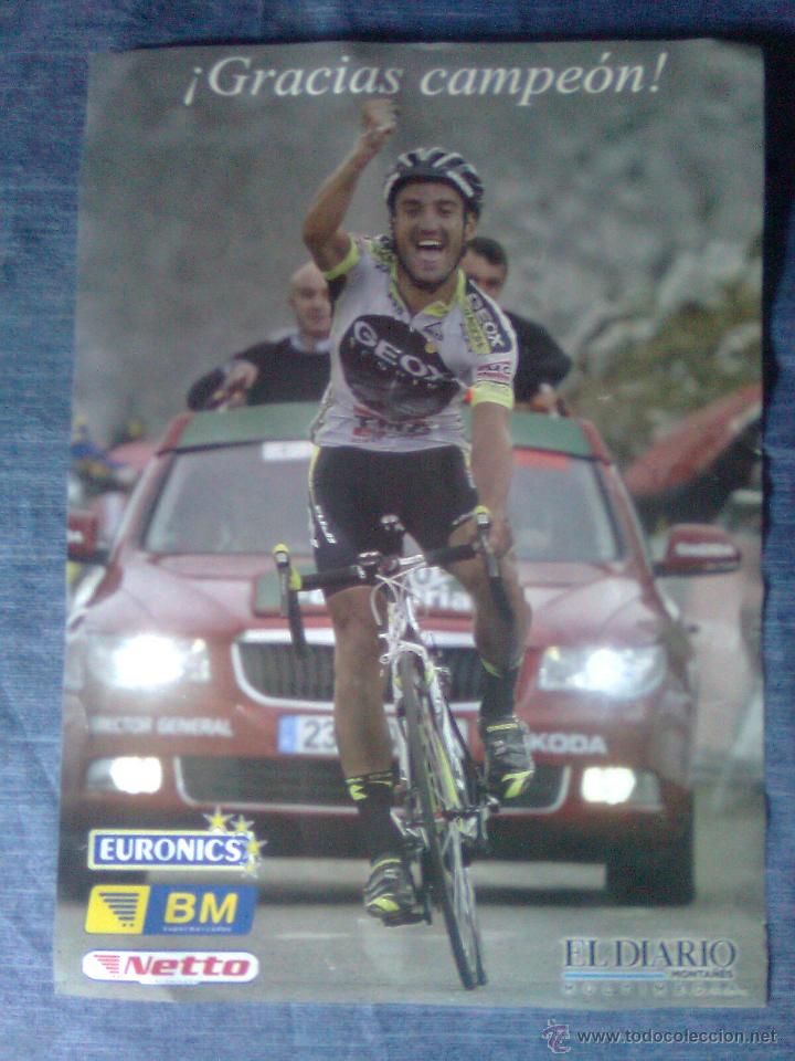 Coleccionismo deportivo: L&aacute;mina poster de El diario monta&ntilde;&eacute;s - Juan Jose Cobo - ganador vuelta ciclista espa&ntilde;a 2011