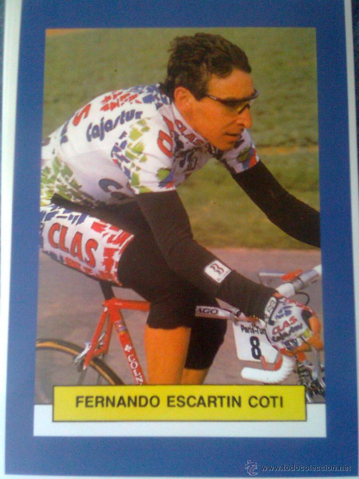Coleccionismo deportivo: David morton - mis lamina&acute;s pop - serie ciclismo 80&acute;s - Fernando Escart&iacute;n - cartulina a4