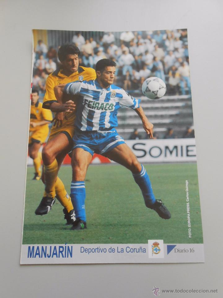 Collectionnisme sportif: FOTO FICHA MANJARIN. DEPORTIVO DE LA CORU&Ntilde;A. DIARIO 16. TDKP5