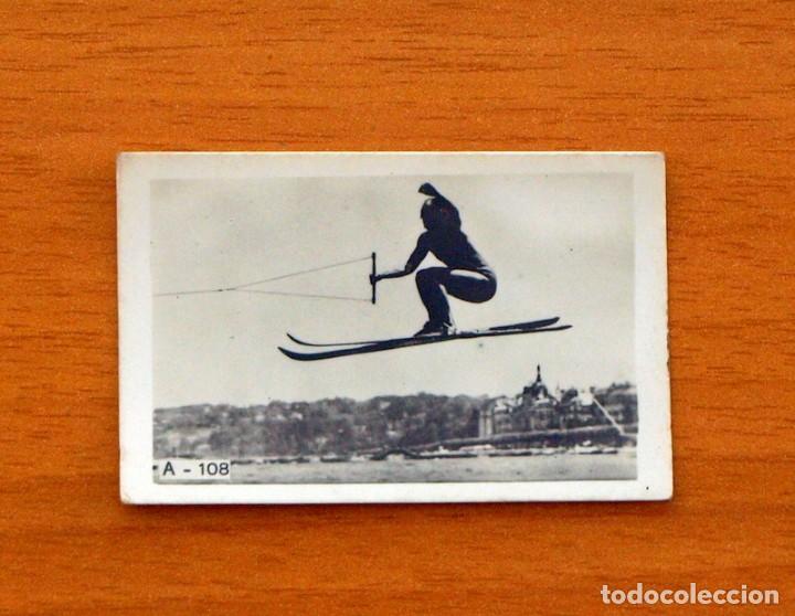 Coleccionismo deportivo: Chicles Tabay - A-108 Esqu&iacute; Acu&aacute;tico - Reportajes fotogr&aacute;ficos a&ntilde;o 1948 - Nunca pegado