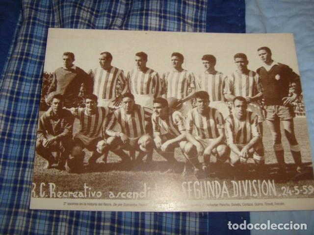 Collectionnisme sportif: FOTO ANTIGUA RECREATIVO DE HUELVA ASCENSO A 2&ordf; 1959