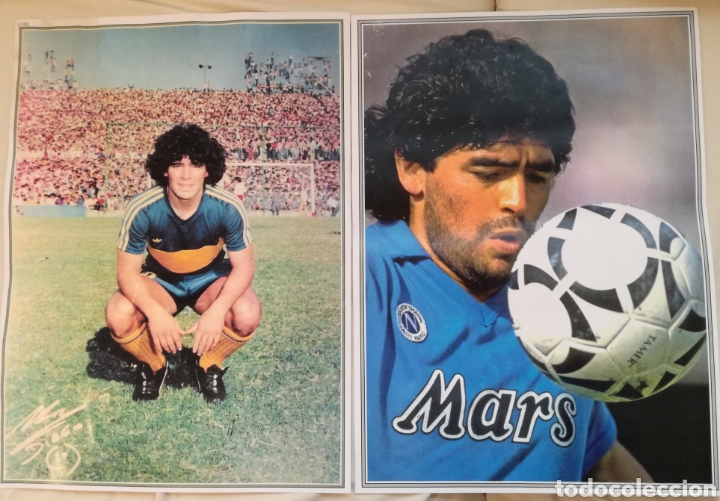 Coleccionismo deportivo: Antiguos P&oacute;sters Maradona. - Foto 1