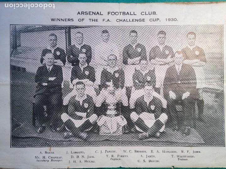 Collectionnisme sportif: FOTOGRAFIA DEL EQUIPO DEL ARSENAL - 1930