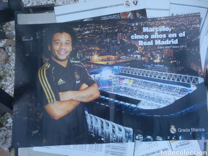 Coleccionismo deportivo: Real madrid poster marcelo - Foto 1