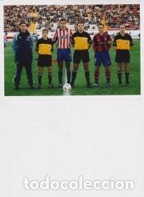 Coleccionismo deportivo: Fotograf&iacute;a de los capitanes de REAL SPORTING DE GI&Oacute;N Y S.D EIBAR - Foto 1