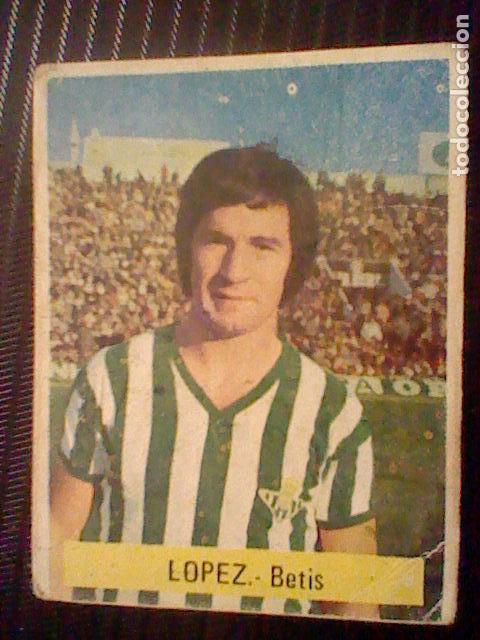Coleccionismo deportivo: CROMO SIN PEGAR NUNCA ED FINI 1975 76 1976 75 LOPEZ BETIS  DEP LEG MU