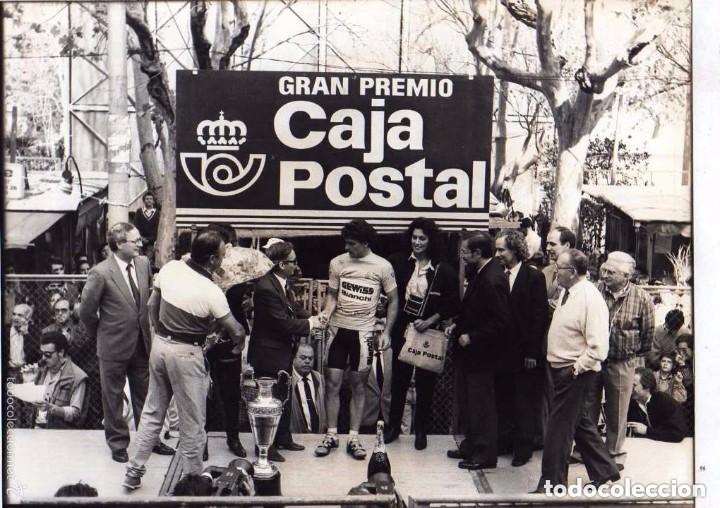 Coleccionismo deportivo: Ciclismo. Gran Premio Caja Postal. Roberto Pagnin, Cirpia Ciscar, Javier Solona, Tixqui Benegas