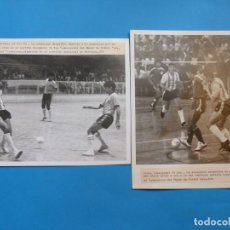 Coleccionismo deportivo: 2 FOTOGRAFIAS FUTBOL SALA EN ALCOY Y BURRIANA - AÑOS 1980, SELECCION ARGENTINA, BRASILEÑA Y JAPON
