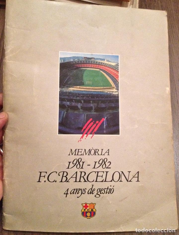 Coleccionismo deportivo: FC Barcelona. Memoria 81-82 - Foto 1
