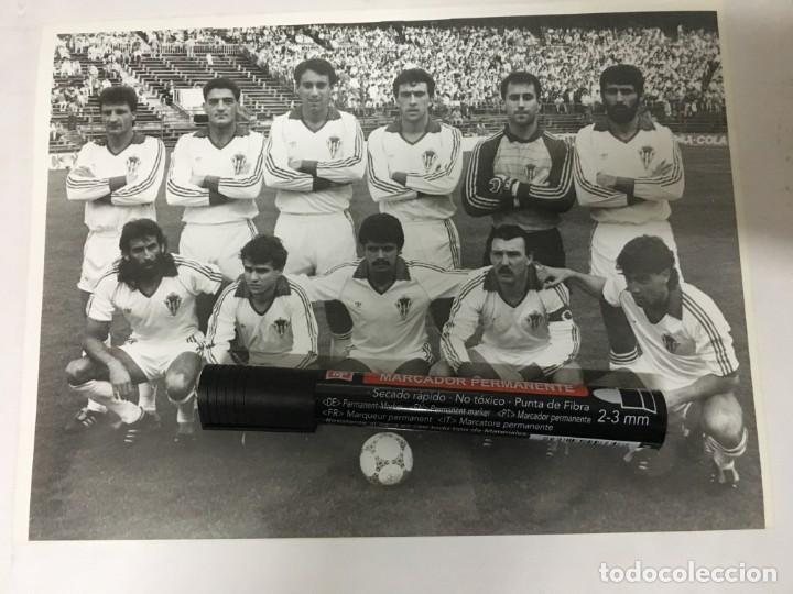 Coleccionismo deportivo: F1876 ORIGINAL FOTO FOTOGRAFIA DE PRENSA TEMPORADA 1986 1987 ONCE INICIAL ALINEACION SPORTING GIJON