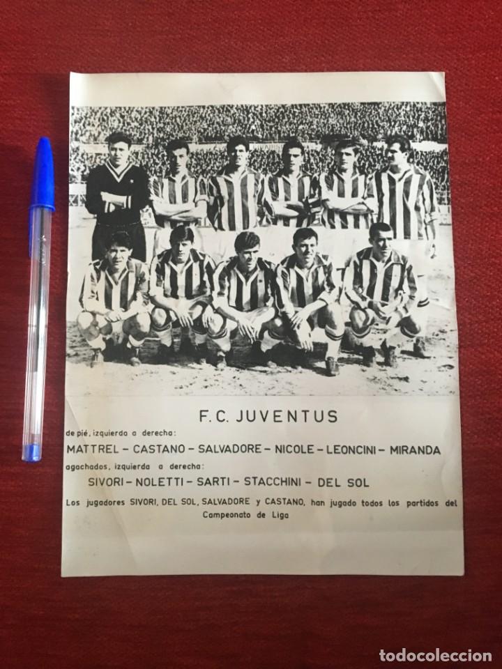 Collectionnisme sportif: F888 FOTO FOTOGRAFIA ORIGINAL DE PRENSA ONCE ALINEACION JUVENTUS