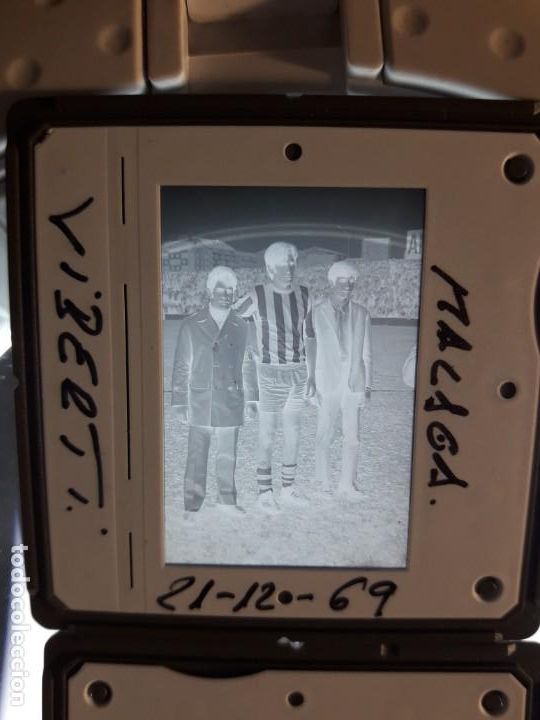 Coleccionismo deportivo: 2 Diapositivas del MALAGA de 1969 - Foto 2