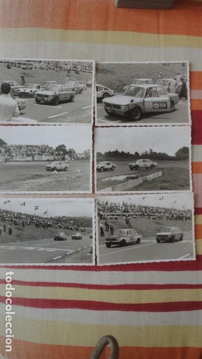 Coleccionismo deportivo: ANTIGUO CONJUNTO 6 FOTOGRAFIAS. RALLY. RALLYE. COCHES. BMV 2002 1969??