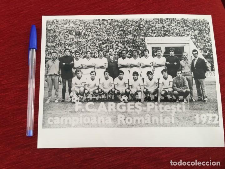 Collectionnisme sportif: F8064 FOTO FOTOGRAFIA ORIGINAL DE PRENSA ARGES PITESTI PLANTILLA ALINEACION 1972