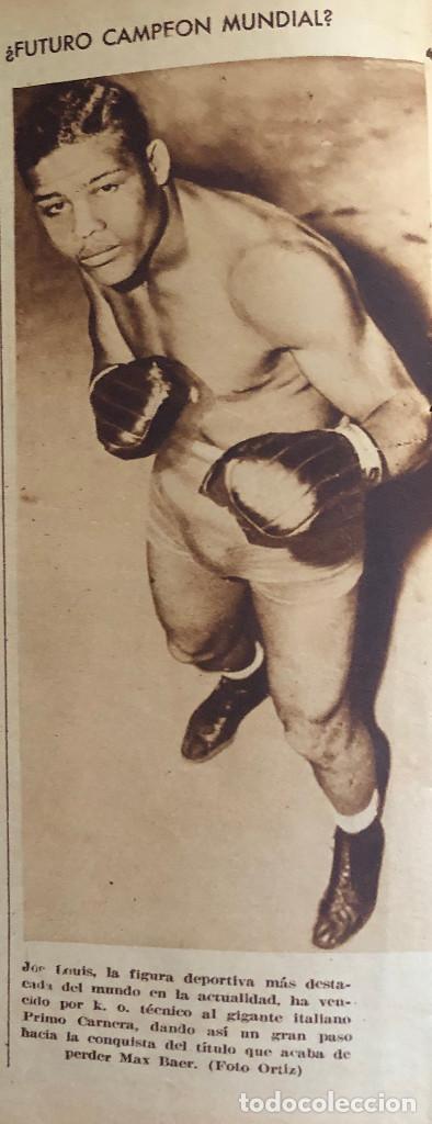 Coleccionismo deportivo: Fotograf&iacute;a de prensa. Boxeador Joe Louis. Original a&ntilde;o 1935. 8 x 24 cm. Buen estado.