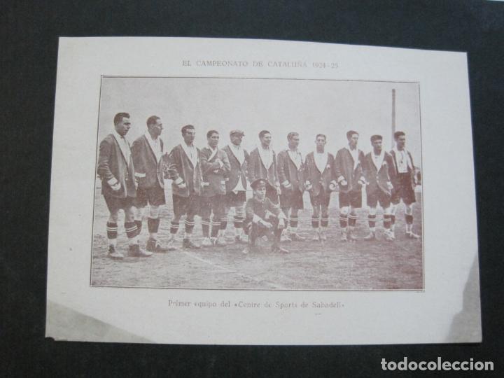 Sports collectibles: CENTRE SPORTS SABADELL-CAMPEONATO CATALU&Ntilde;A 1924 1925-FOTOGRAFIA ANTIGUA FUTBOL-VER FOTOS-(K-329)