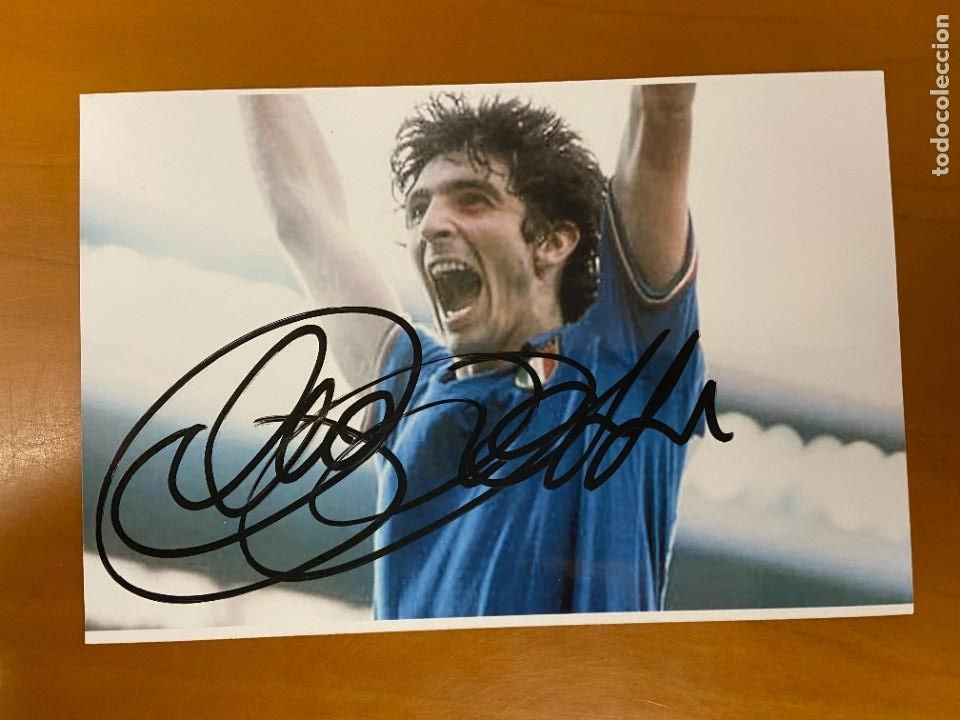 Collectionnisme sportif: paolo rossi foto con autografo ORIGINAL MUNDIAL 82 CELEBRA UN GOL ALBUM 2