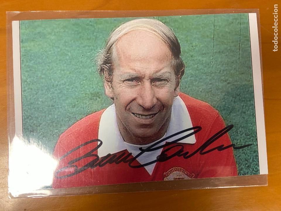 Collectionnisme sportif: boby charlton fotografia con autografo AUTENTICO ALBUM 2