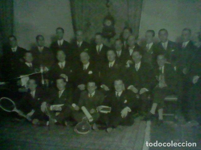 Collectionnisme sportif: TENIS 1927 UNION DEPORTIVA DEL CREDIT LYONNAIS 24 NOV FOTO ORIGINAL SELLO DORSO 11 X 8 CMS