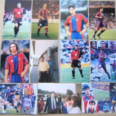 Coleccionismo deportivo: LOTE 34 LAMINAS FC BARCELONA FUTBOL DIFERENTES FOTO 15X10 VARIOS AÑOS POSTCARD CARD NO CROMO R5. Lote 222095626