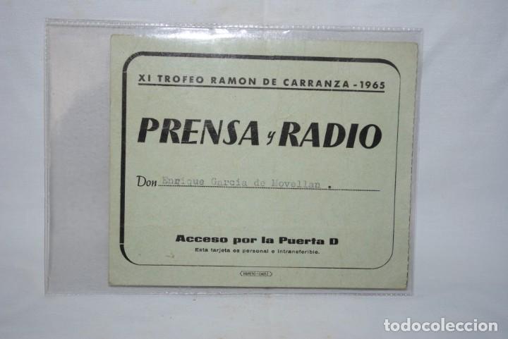 Coleccionismo deportivo: TARJETA DE IDENTIFICACION DE PRENSA , XI , T, CARRANZA .