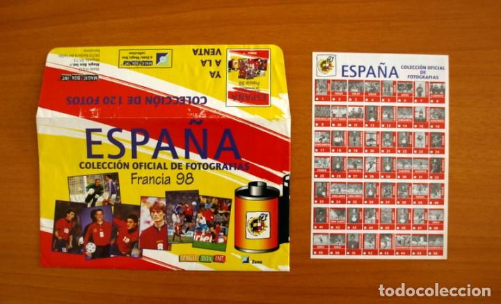 Sports collectibles: Espa&ntilde;a Colecci&oacute;n Oficial de Fotograf&iacute;as Francia 98, 1998 - Sobre vac&iacute;o Gu&iacute;a