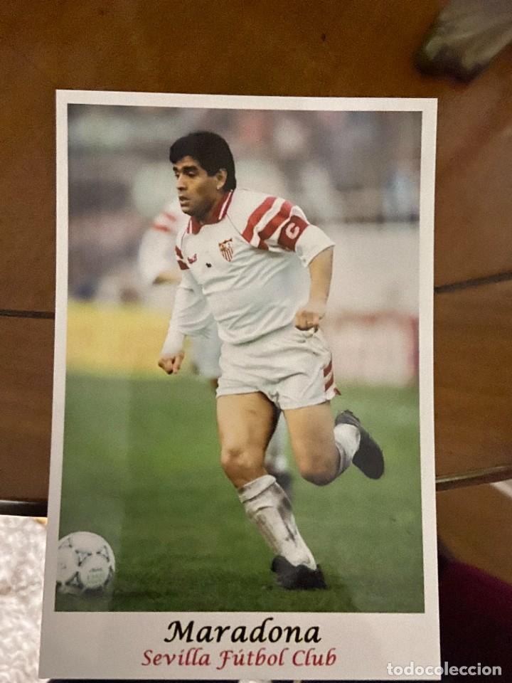 Coleccionismo deportivo: MARADONA JUGADOR DEL SEVILLA FOTO NUEVA DE EPOCA ALBUM 1