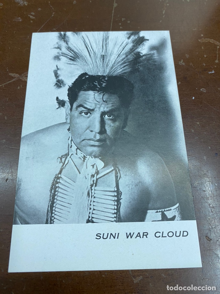Collectionnisme sportif: LUCHA. PRESENTACI&Oacute;N SUNI WAR CLOUD. FRONTON CINEMA. HENRI PESSE. ZARAGOZA.1953