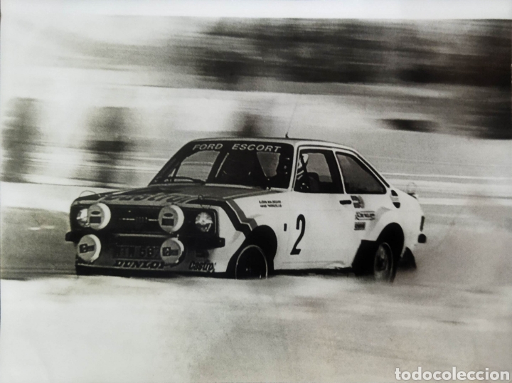 Collectionnisme sportif: Foto grande dimensi&oacute;n B/N 40x30 cm Ford Escort MK2
