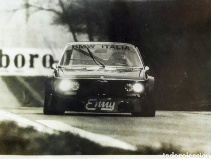 Coleccionismo deportivo: Foto grande dimensi&oacute;n B/N 40x30 cm BMW 3.0 Csl Umberto Grano