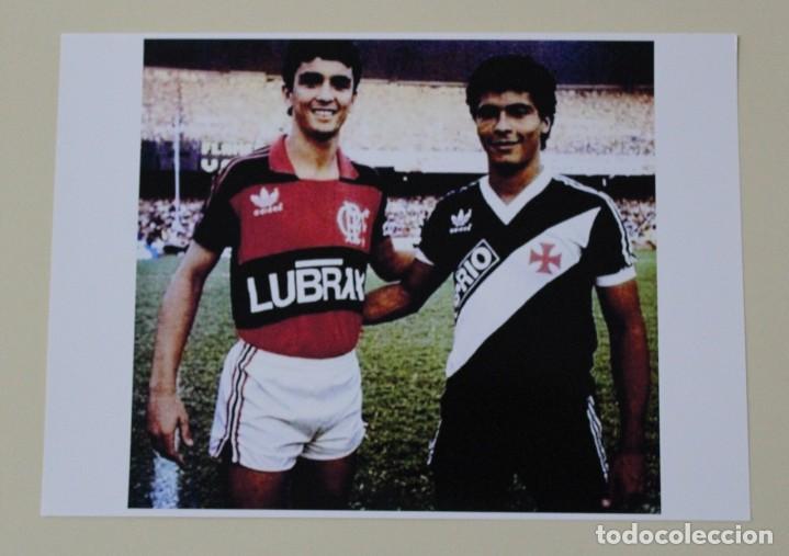 Collectionnisme sportif: FOTOGRAFÍA FÚTBOL BEBETO Y ROMARIO ÉPOCA DE JUGADORES DEL FLAMENGO Y VASCO DE GAMA. LIGA DE BRASIL.