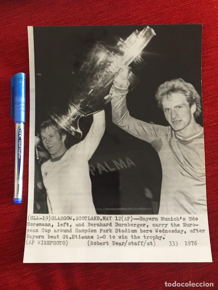 Collectionnisme sportif: F14993 FOTO FOTOGRAFIA FINAL COPA EUROPA BAYERN MUNCHEN SAINT ETIENNE(12-5-1976)DUERNBERGER HORSMANN