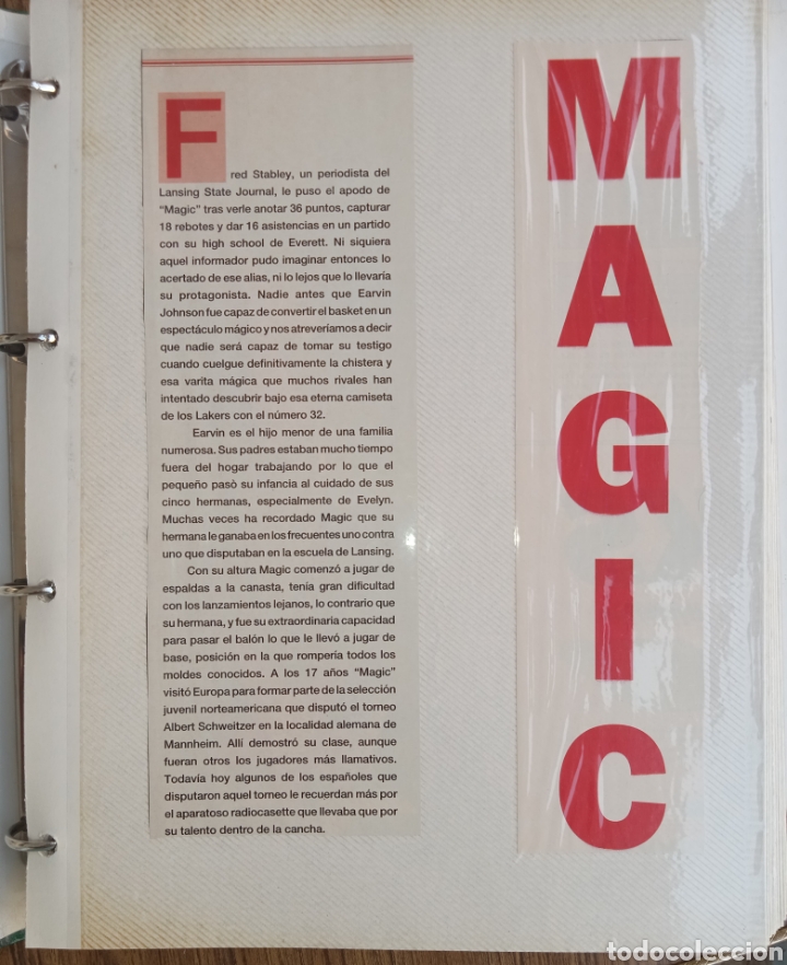 Coleccionismo deportivo: Album de Recortes de Magic Johnson - Foto 3