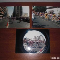 Coleccionismo deportivo: LOTE 3 FOTOGRAFÍAS ORIGINALES VUELTA CICLISTA A ESPAÑA EN CÁDIZ. Lote 290186283