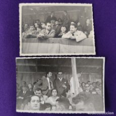 Coleccionismo deportivo: 2 FOTOGRAFIAS D.ALAVES. MENDIZORROZA. 1949. PARTIDO ALAVES-CALATAYUD. PALCO AUTORIDADES. VITORIA.