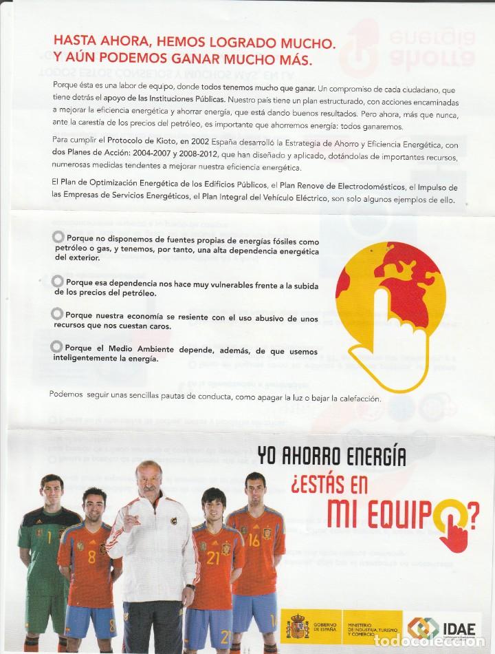 Sports collectibles: 1 FOLIO PUBLICITARIO SELECCION ESPA&Ntilde;OLA FUTBOL MUNDIAL SUDAFRICA 2010