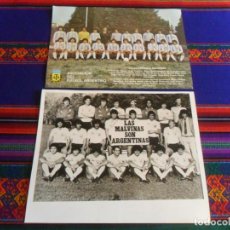 Coleccionismo deportivo: FOTO SELECCIÓN ARGENTIINA DE FÚTBOL APOYO ISLAS MALVINAS MARADONA CARLOS MONZÓN Y AFA MUNDIAL 1982.