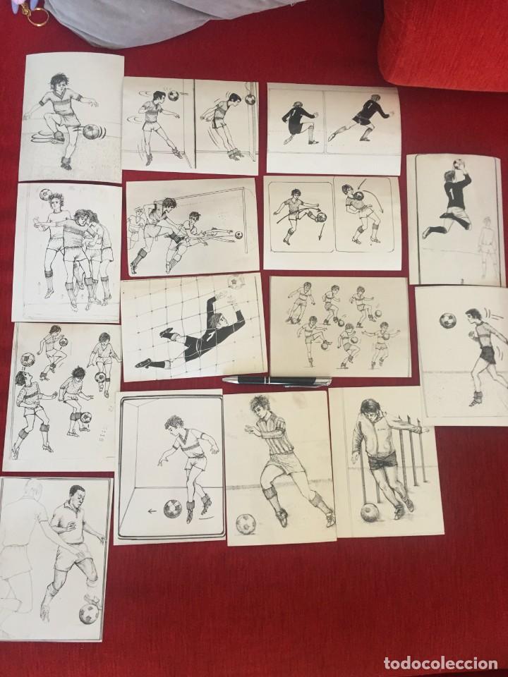 Sammelleidenschaft Sport: R19185 LOTE 15 FOTOS FOTOGRAFIAS ORIGINALES DE DIBUJOS JUGADORES TECNICAS DE FUTBOL 1972